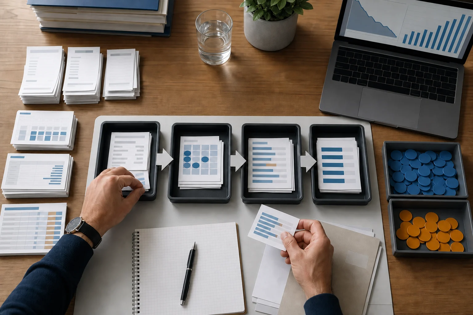 Analyst sorting revenue evidence through repeatability, retention, and concentration checks
