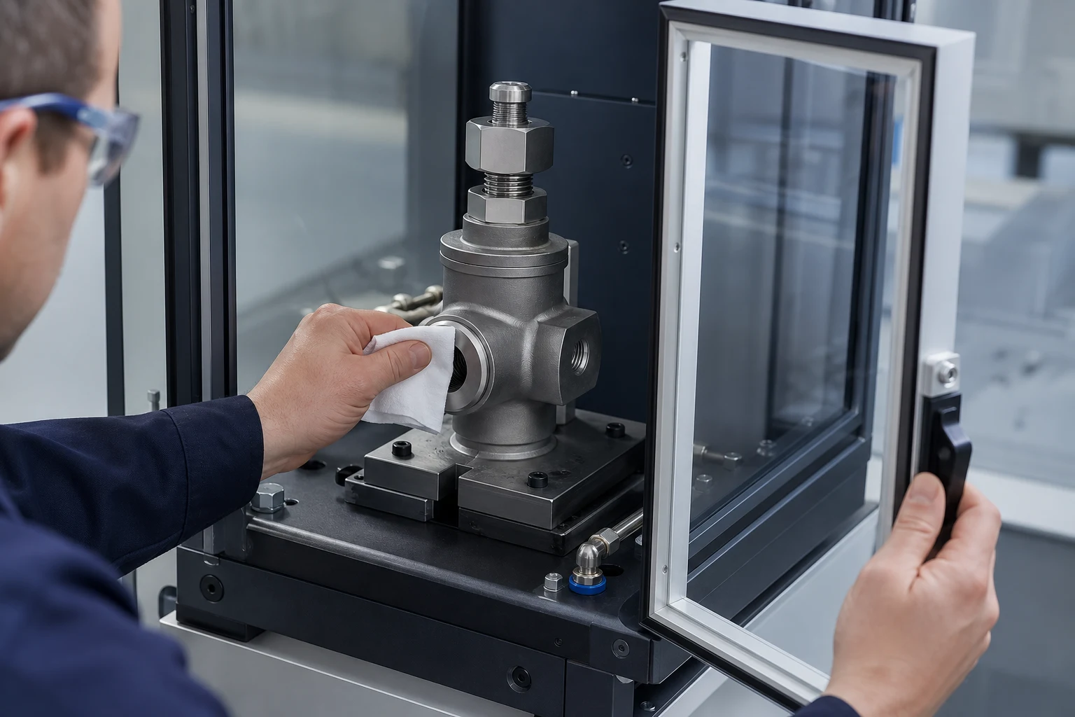 Tested valve remains sealed in the customer inspection fixture