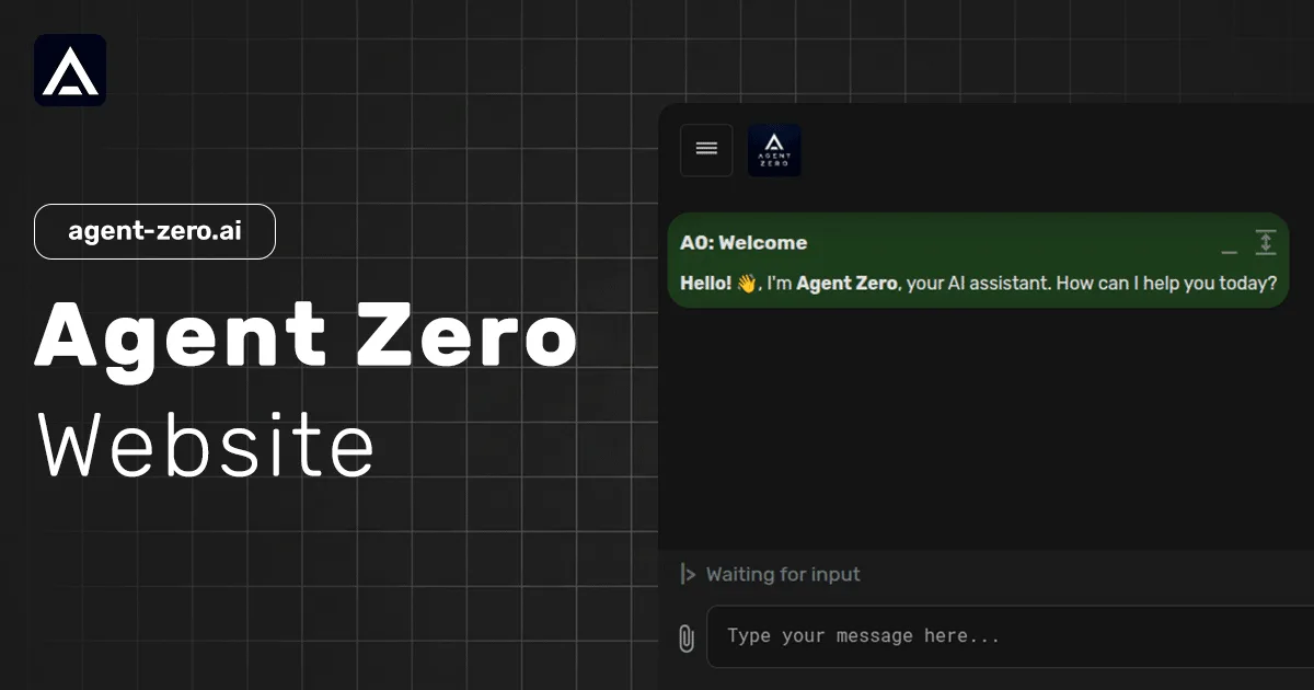 Agent Zero open-source agentic AI interface