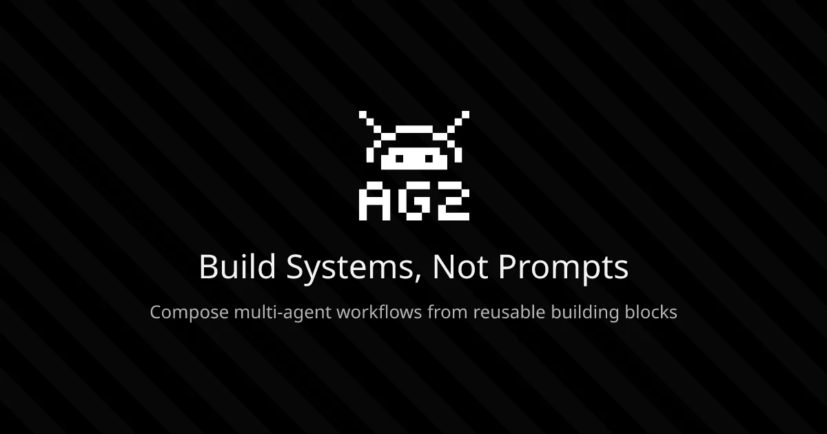AG2 multi-agent AI framework promotional image