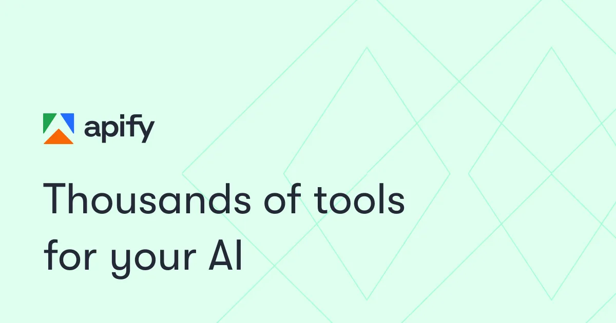 Apify web data tools marketplace preview