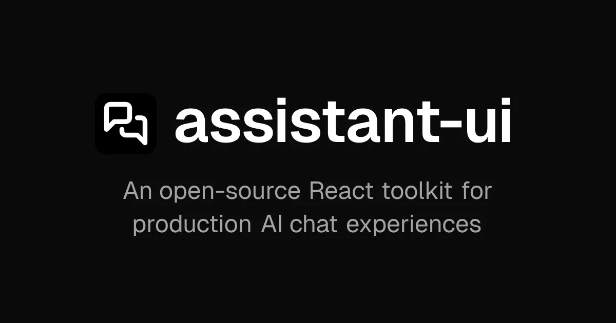 assistant-ui React AI chat interface preview