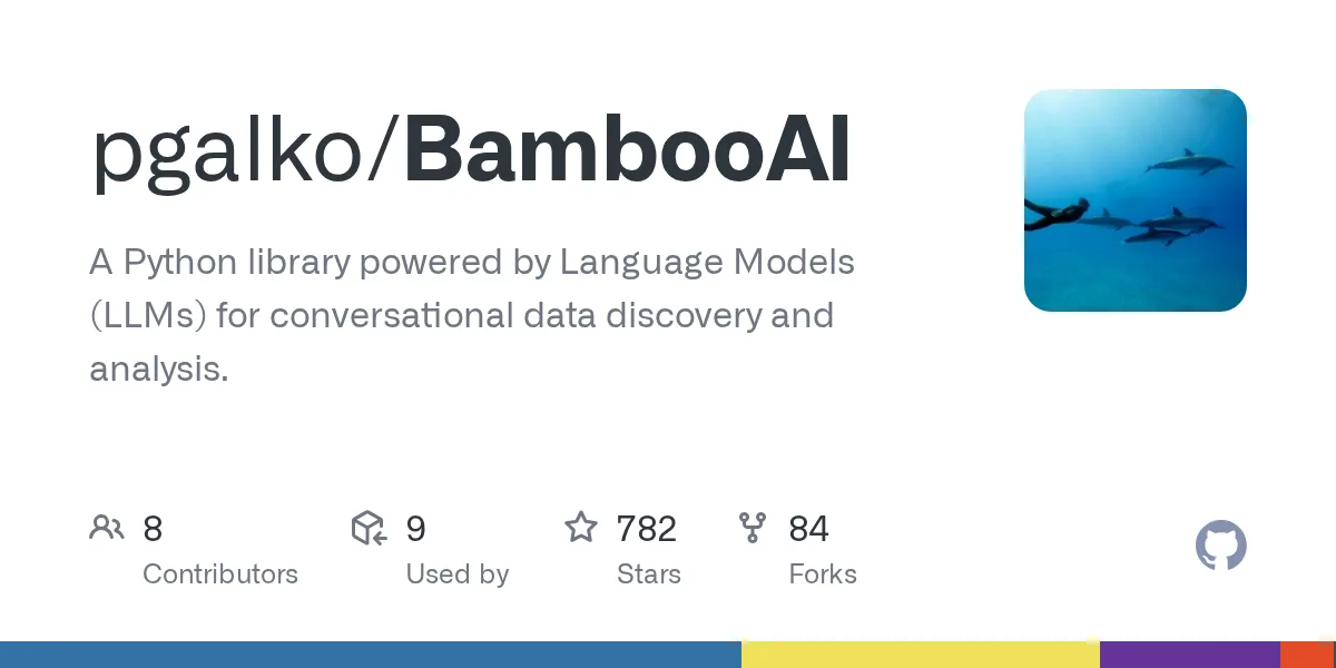 BambooAI GitHub repository for conversational Python data analysis