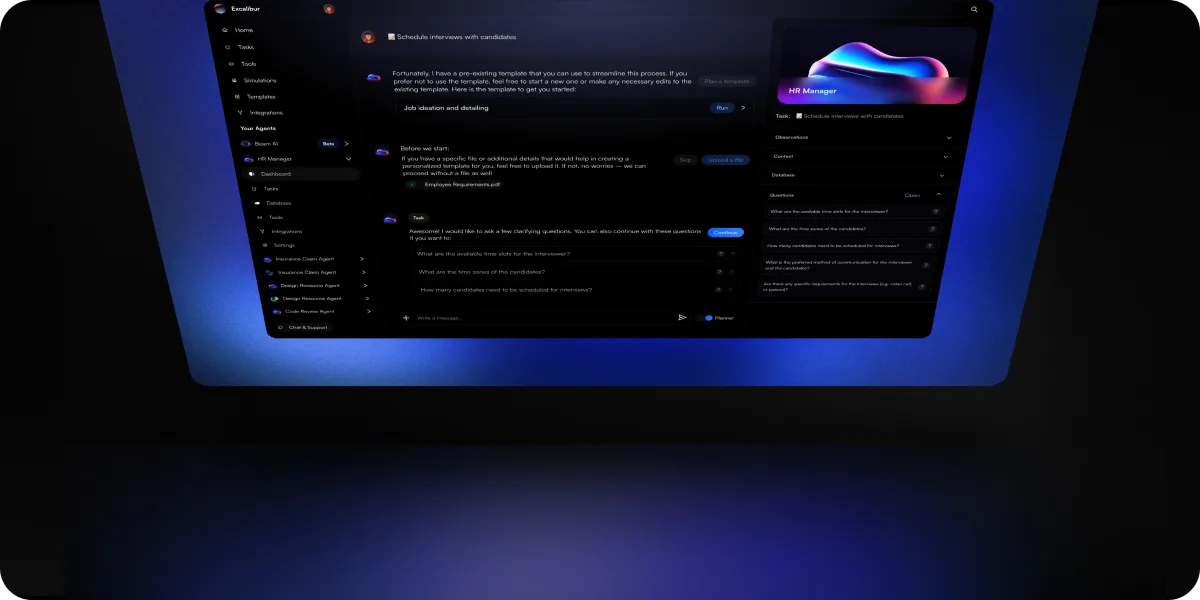Beam AI platform for enterprise agent automation