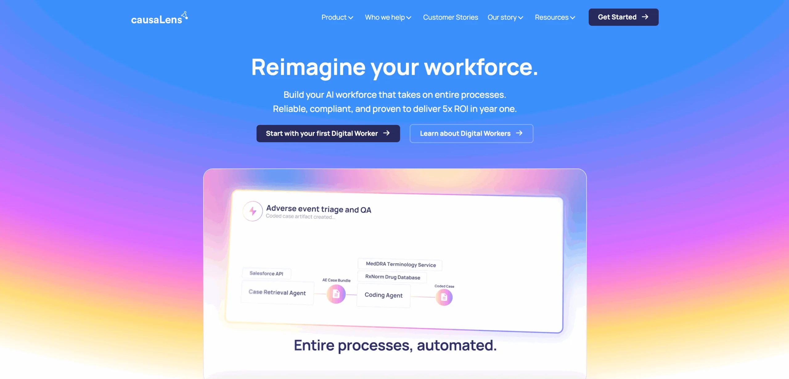 causaLens platform for governed enterprise digital workers