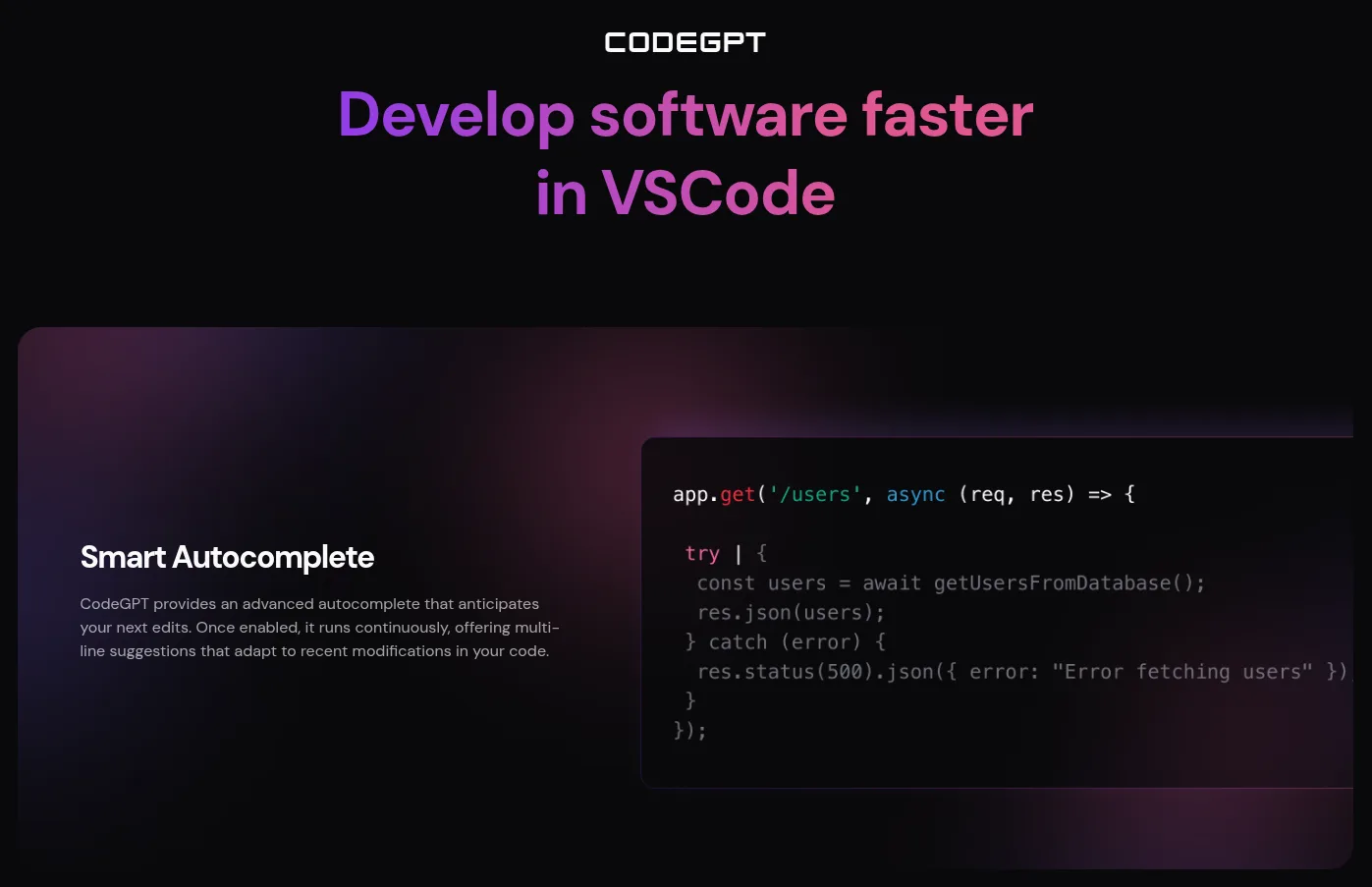 CodeGPT AI coding assistant in an IDE