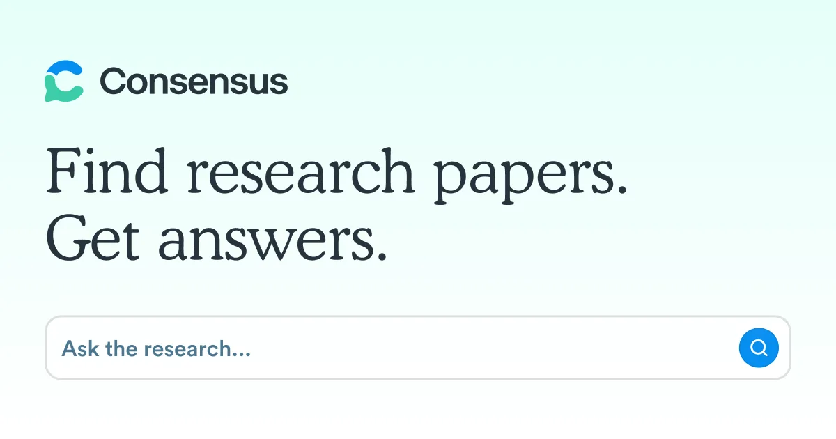 Consensus AI research search and cited synthesis interface