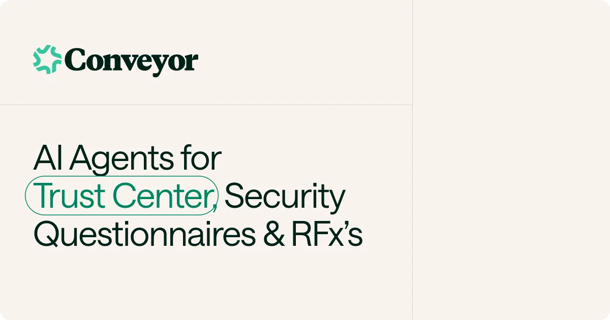 Conveyor AI security questionnaire and trust center interface