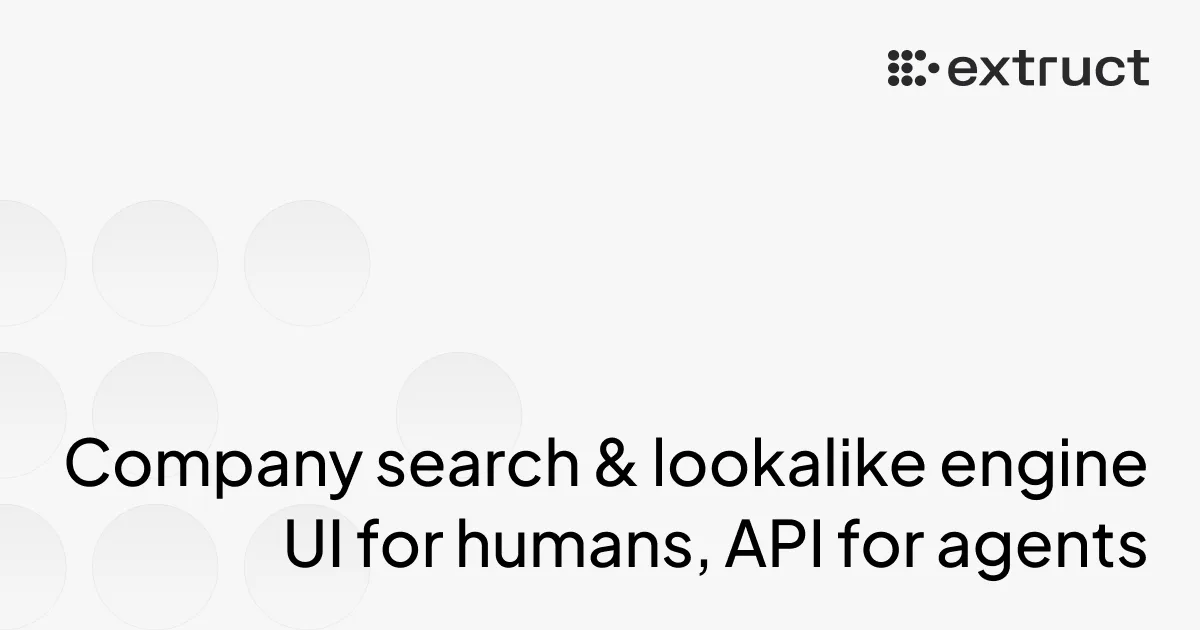 Extruct AI sourced company research results