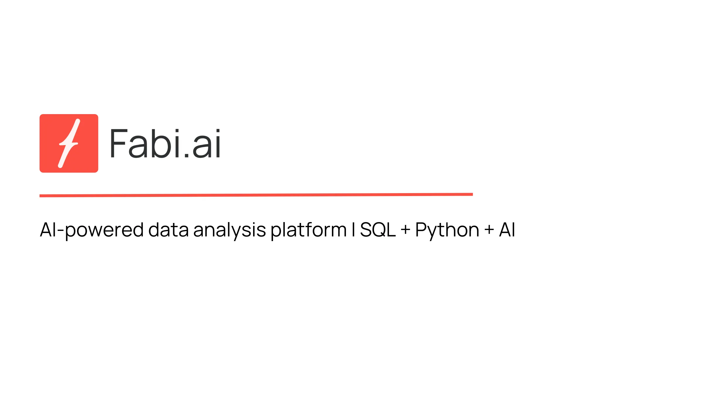 Fabi.ai AI analyst and dashboard workspace