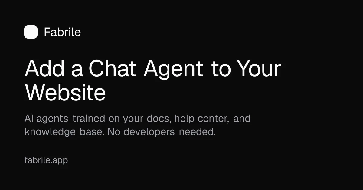 Fabrile source-grounded website chat agent