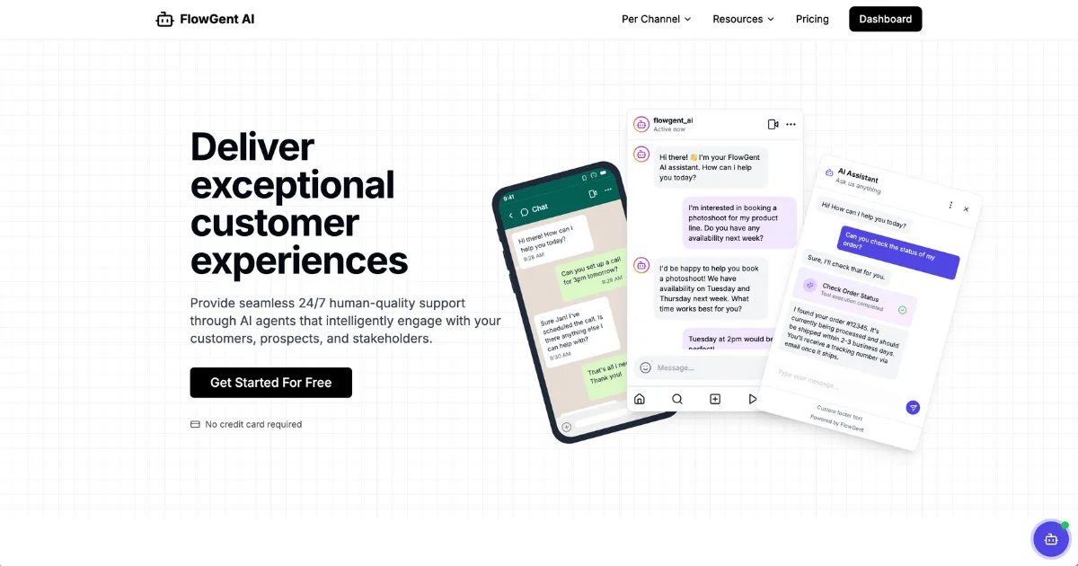 FlowGent AI agent qualifying Instagram leads and booking calls through direct messages