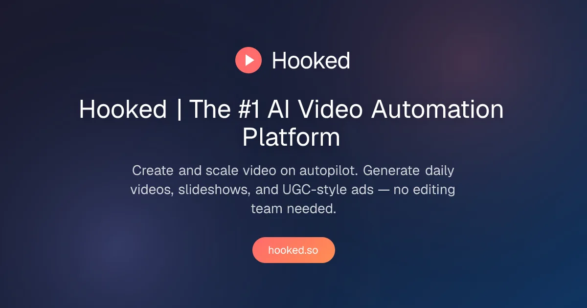 Hooked AI short-form video creation platform