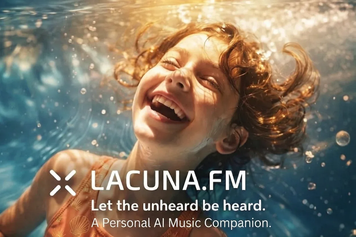 Lacuna workspace generating a song and editing lyrics, stems, and structure