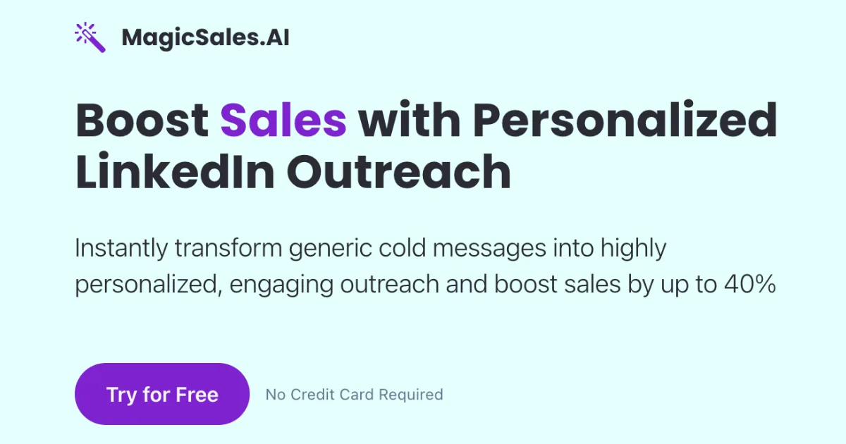 MagicSales AI generating a personalized LinkedIn message from a prospect profile