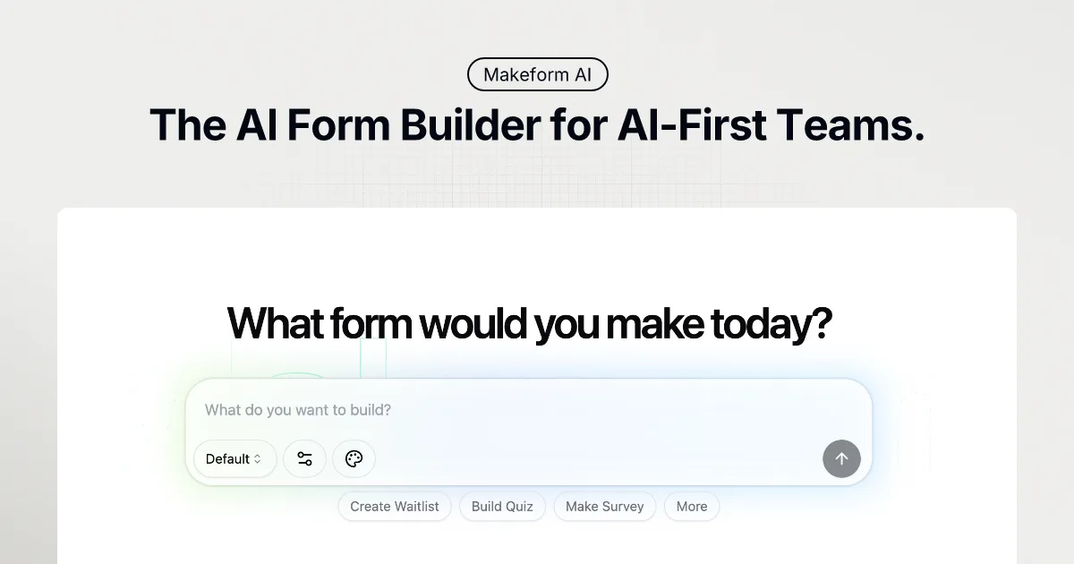 Makeform AI 将聊天请求转换为带逻辑和集成的表单