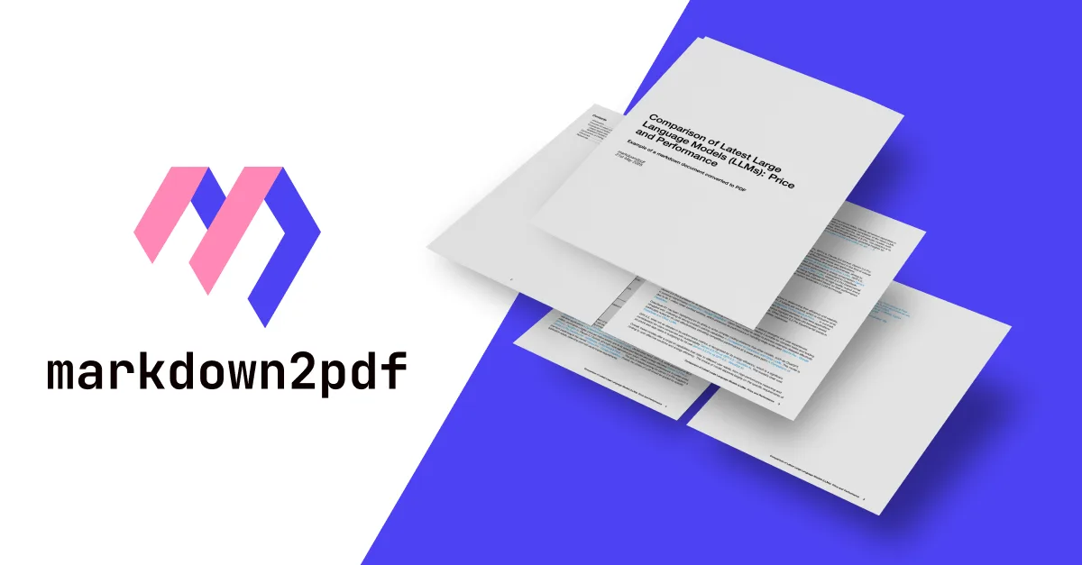 markdown2pdf AI converting a Markdown report into a structured PDF