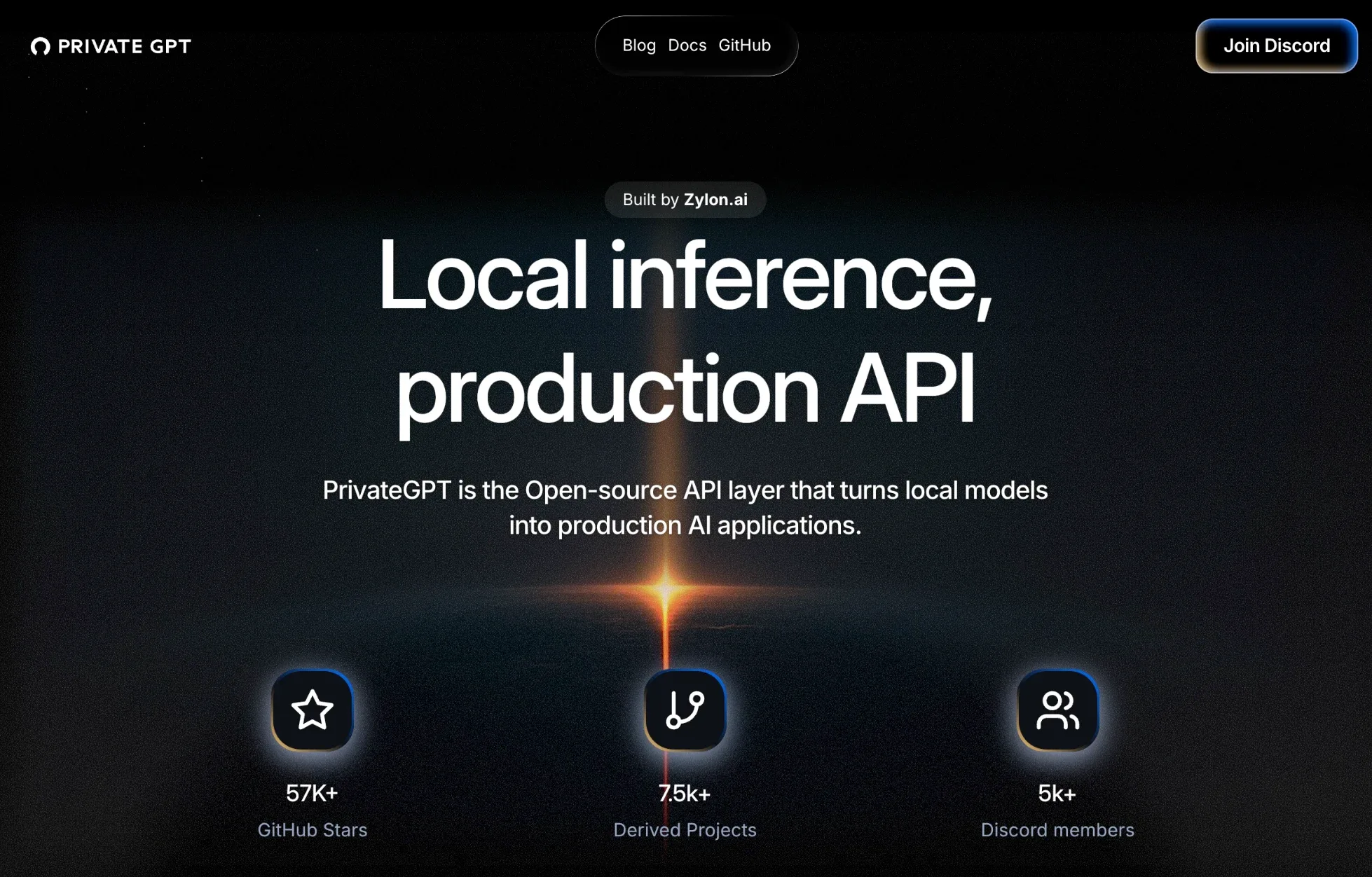 PrivateGPT local AI application workbench