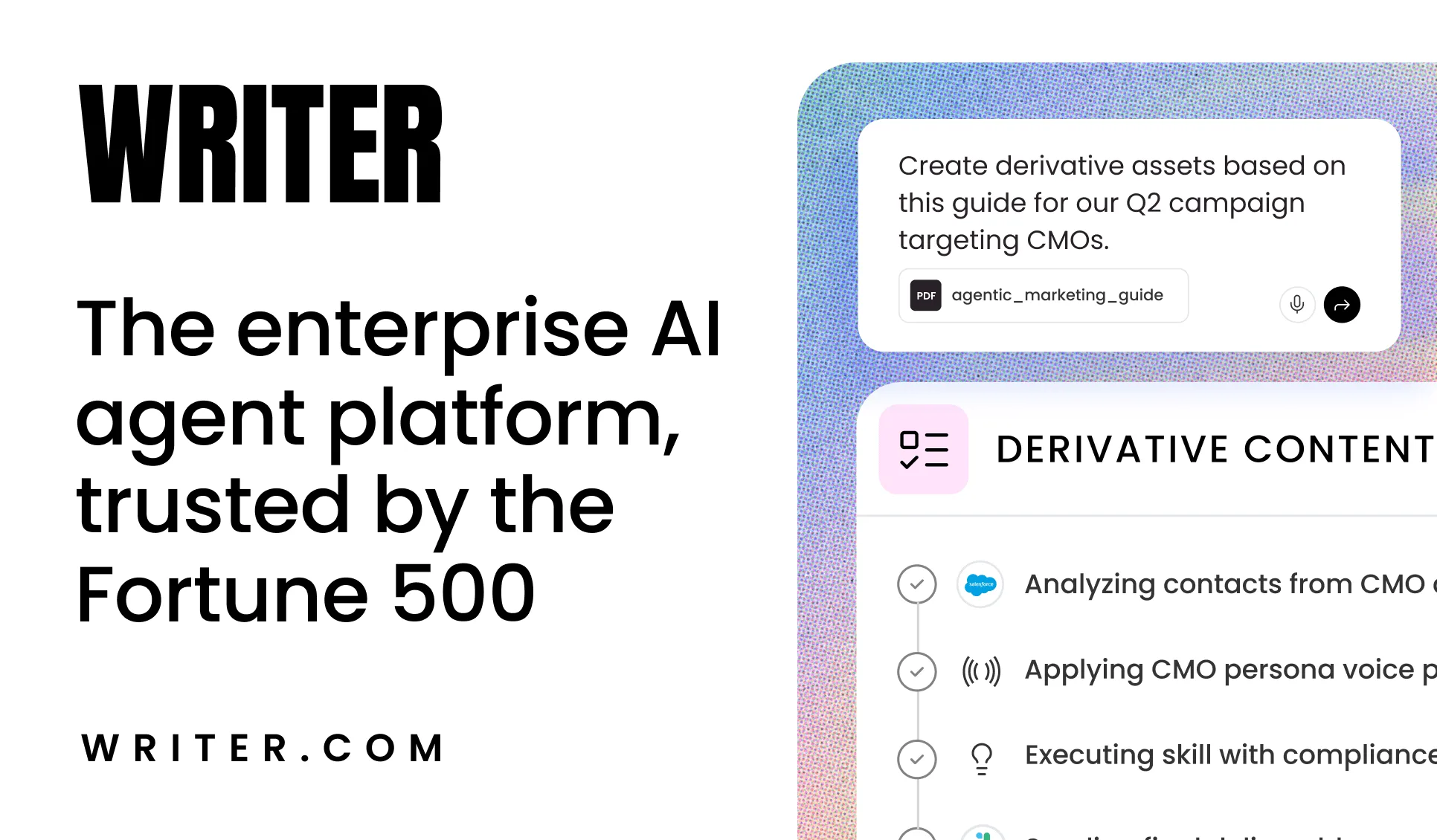 WRITER enterprise agent platform for governed workflows