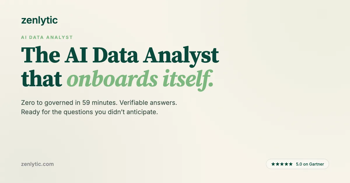 Zenlytic Zoë AI data analyst interface