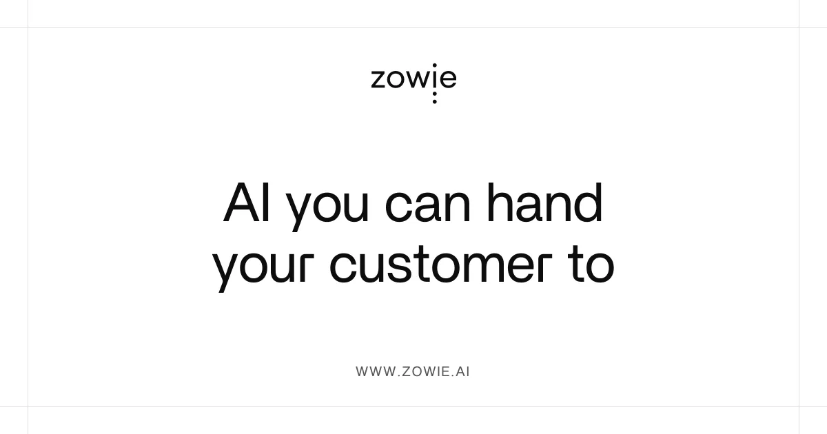 Zowie customer service AI agent platform interface
